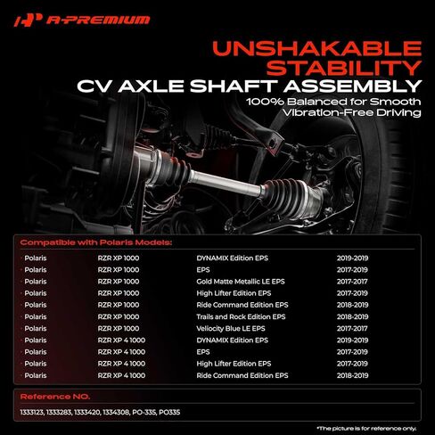 A-Premium CV Axle Shaft Assembly Compatible with Polaris RZR XP 1000, RZR XP 4 1000 2017 2018 2019, Front Left or Right Side, Replace# 1333283 in Kuwait