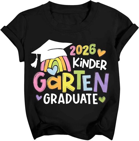 Kindergarten Graduation Shirt for Girl: Last Day of School Shirt Kids 2025 Preschool Graduation Gift Tee Top in Saudi Arabia