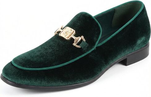 Men's Penny Slip-on Velvet Loafer Luxury Suede Tuxedo Dress Shoes Fancy Smoking Slipper Party Prom Wedding Shoes Comfortable Lightweight in Kuwait