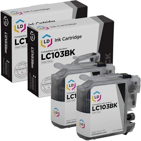 LD Products Compatible Ink Cartridge Replacement for Brother LC103 High Yield (3 Black, 2 Cyan, 2 Magenta, 2 Yellow, 9-Pack) in Saudi Arabia