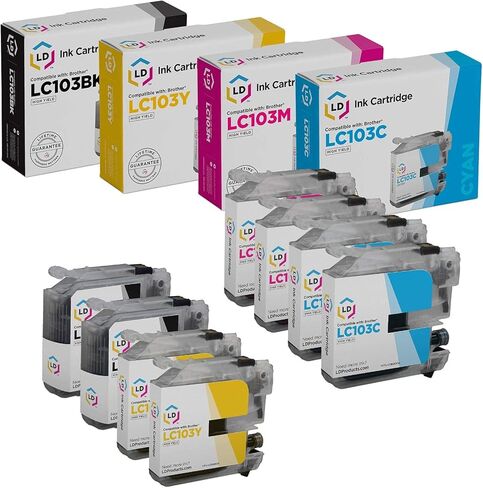 LD Products Compatible Ink Cartridge Replacement for Brother LC103 High Yield (3 Black, 2 Cyan, 2 Magenta, 2 Yellow, 9-Pack) in Saudi Arabia