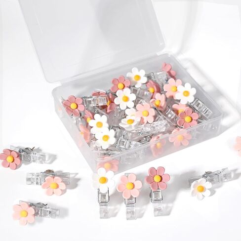 Flower Push Pins Pink Push Pins for Cork Board, Cute Push Pins Decorative Thumb Tacks for Bulletin Boards Corkboard Photos Wall Maps,Offices School (30 PCS) in Kuwait