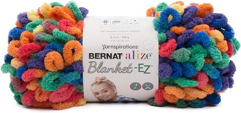 Bernat Alize Blanket-EZ Yarn, White & Mint in Kuwait