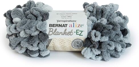 Bernat Alize Blanket-EZ Yarn, White & Mint in Kuwait