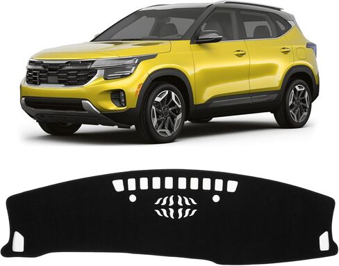 KUST Car Dash Cover for Ford F-150/F150 2021-2025 （Only fits for 12-inch Touch Screen Dashboard） Polyester Non-Slip Center Console Dash Cover Interior Accessories for F150 Custom Fit Dash Mat Black in Kuwait