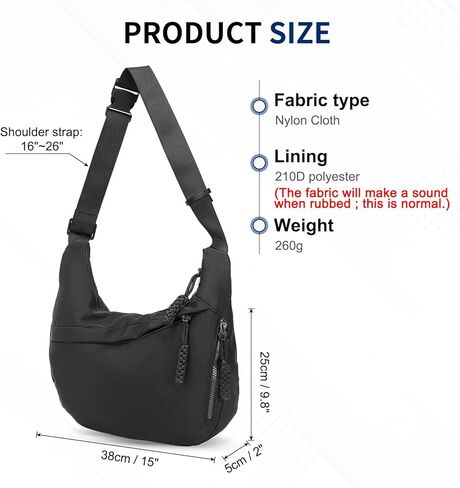 Arch Moon Crossbody Bag for Women, Nylon Curved Purse, Lightweight Dumpling Shoulder Sling Bag for Travel Casual in Kuwait