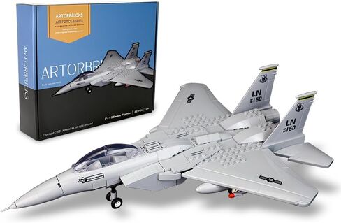مجموعة مكعبات بناء عسكرية من ArtorBricks Air Force Series F-15 Eagle Fighter وهدية للبالغين، متوافقة (223 قطعة) in Kuwait