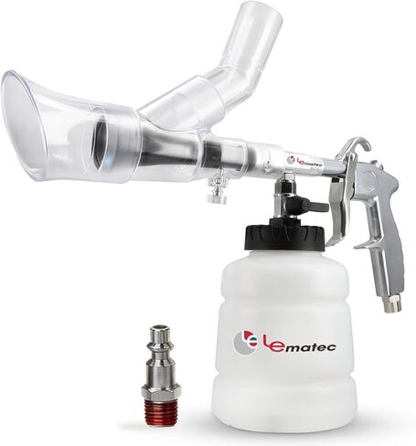 LE LEMATEC Car Wash Equipment: High Pressure Foam Cleaning Gun, Extractor Vacuum Set, Stainless Nozzle for Automotive Detailing, Carpet, Upholstery, Surface Cleaning (LE-WT-0100SB) in Kuwait