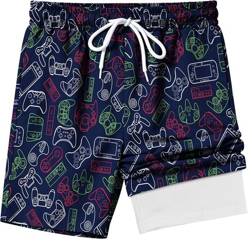 3/1 Pack Boys Swim Trunks Upf 50+ Swim Shorts Shorts Shorts with Mesh Lining Quick Dry Beachwear Swimsuit in Kuwait