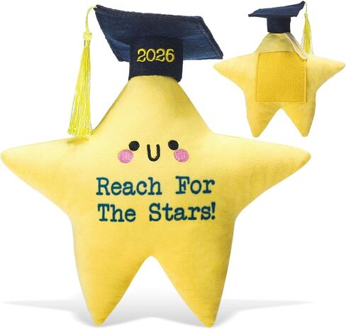 هدية التخرج 2025 نجمة Plush محشوة حيوان مع حامل البطاقة Cap Cap Tassel للوصول إلى The Stars Plush Toy Doll لصالح حفلات كلية رياض الأطفال الثانوية الابتدائية in Saudi Arabia