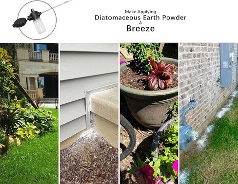 80ml Powder Duster Diatomaceous Earth Duster Garden Powder Sprayer Powder Dispenser Indoor and Outdoor with Length Adjustable from 11"" to 26"" in Saudi Arabia