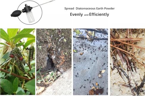 80ml Powder Duster Diatomaceous Earth Duster Garden Powder Sprayer Powder Dispenser Indoor and Outdoor with Length Adjustable from 11"" to 26"" in Saudi Arabia