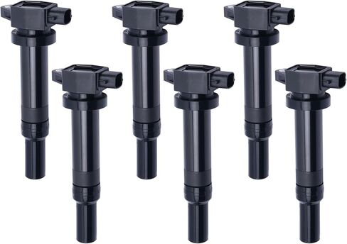 6PCS UF483 Ignition Coils + 6PCS 7092 Iridium Spark Plugs Ignition Coils Pack Fits for 2002-2005 A4, 2002-2004 A6 Quattro 3.0L V6 Coil Pack Set Replace OE 06C905115A 06C905115B in Kuwait