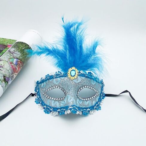 Yellow Feather Masquerade Mask for Women Venetian Eye Masks For Party Gothic Yellow Masquerade Carnival Mask Mardi Gras Mask in Saudi Arabia
