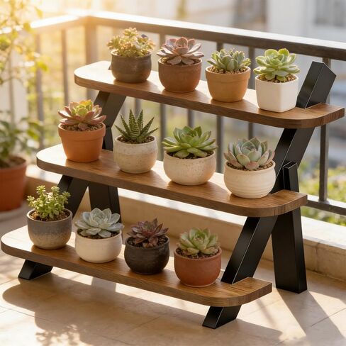 منظم الناهض ، منظم كولونيا للرجال - مزرعة ريفي طاولة ريفي للمجوهرات ، العطور ، الكعك ، أكشاك البائعين ، التوابل والديكور المنزلي （بني طبيعي） in Kuwait