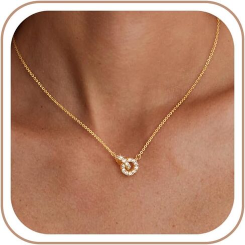 قلادة قلادة من تشيسكي الذهب الماس للنساء ، قلادة قلادة قلادة مئوية من الذهب 14K. in Kuwait