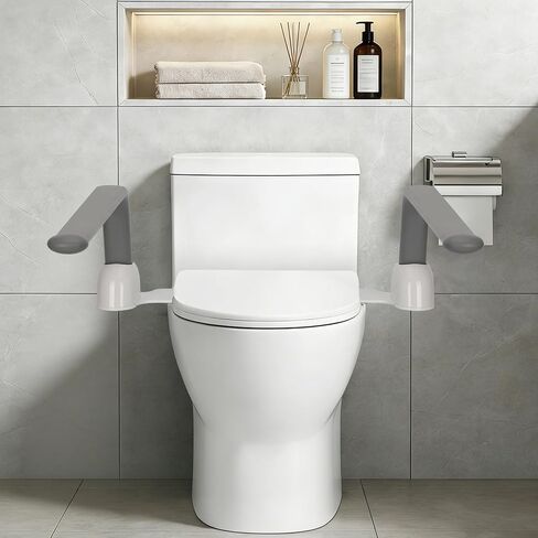 قضبان أمان المرحاض لكبار السن (520 رطلاً)، قضبان المرحاض للمعاقين مع مقابض قابلة للطي، قضبان مساعدة المرحاض، قضبان المرحاض لكبار السن، قضبان إطارات أمان المرحاض شديدة التحمل للهالوين in Kuwait