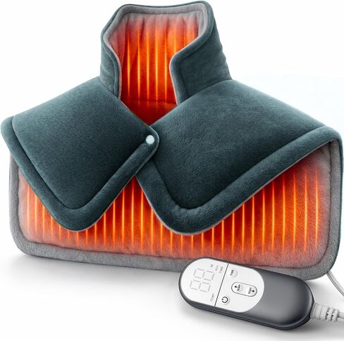 Fathers Day Neck Heating Pad Gifts for Dad, Men, XL Weighted Shoulder Heat Pad, Back Pain Relief Heat Pads, Gifts for Mom, Women and Birthday, Mother's Day, Christmas Warm Gifts, 23'' x 17'' in Saudi Arabia