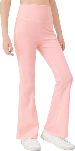Danzcue Girls High Waisted Leggings Kids Yoga Pants Athletic Activewear Youth Bell Bottoms Casual Pants in Saudi Arabia