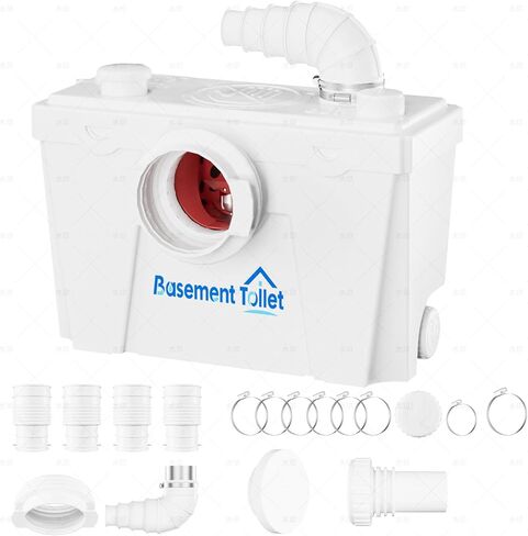 700W Macerator Pump for Macerating Toilet Upflush Toilet System Macerator Sewerage Pump with 4 Water Inlets for Toilet Kitchen Sink Darin Laundry Machine Disposal Macerating Toilet in Kuwait