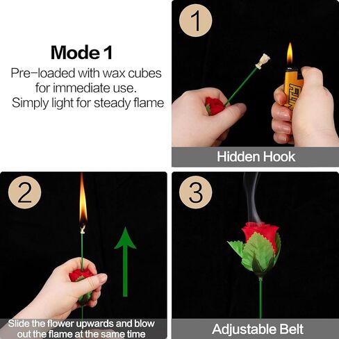 12 قطعة من الخدع السحرية للنار الوردية إلى الدعائم السحرية لشارع الورد مع كتلة الشمع in Kuwait