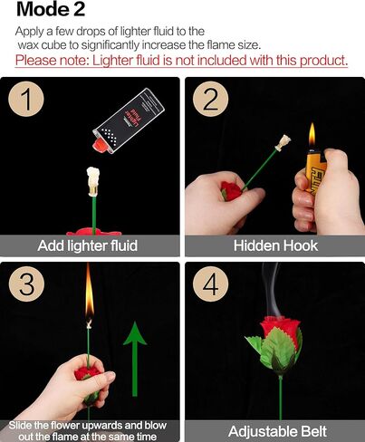 12 قطعة من الخدع السحرية للنار الوردية إلى الدعائم السحرية لشارع الورد مع كتلة الشمع in Kuwait