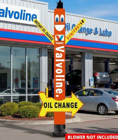 18ft تغيير الزيت راقص الهواء أنبوب قابل للنفخ رجل لافتة للنظر دمية السماء الإعلانية مع تغيير الزيت الفوري والرسومات الاصطناعية مثالية للترقيات والأحداث خدمة السيارات (بدون منفاخ) in Kuwait