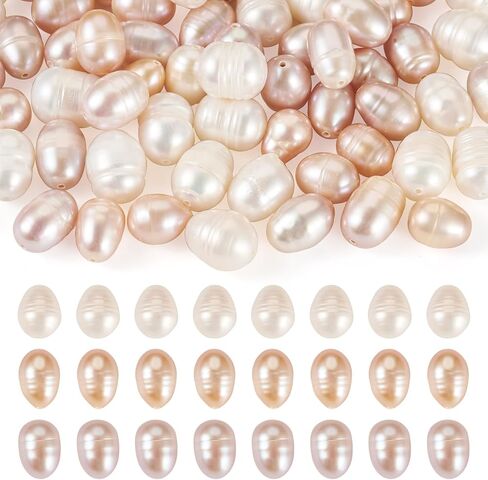 134Pcs Freshwater Keshi Pearl Beads Natural Small Real Pearls Summer Sea Ocean Beach Beads for Crafts DIY Bracelet Jewelry Making Supplies Wedding Bouquets Decorations Creamy White in Saudi Arabia