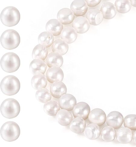 134Pcs Freshwater Keshi Pearl Beads Natural Small Real Pearls Summer Sea Ocean Beach Beads for Crafts DIY Bracelet Jewelry Making Supplies Wedding Bouquets Decorations Creamy White in Saudi Arabia