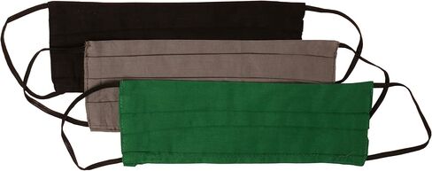 Touchstone Indian Heritage Fabric filter pocket nose bridge double layer cotton face mask reusable washable for men, women (Pack of 3). Red Mustrad White in Kuwait