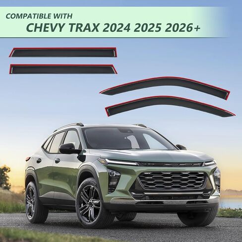 Tape-On Window Rain Guards for Chevy Trax 2024 2025, Side Window Deflectors Window Visor Rain Guards Vent Guard Shade Deflectors Compatible with Chevy Trax Accessories 2024 2025 in Kuwait