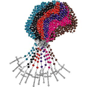 TALISMAN4U مجموعة من 12 مسبحة كاثوليكية من الخرز قلادة القدس الصليب المركزية مسبحة الصلاة المعطرة بكميات كبيرة من المجوهرات الدينية مع علب الهدايا in Kuwait