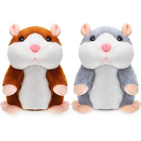 Talking Hamster Repeats What You Say Plush Hamster Toy Interactive Toys Stuffed Hamster Repeating Plush Animal Toy for Kids Early Learning