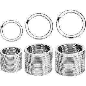 Sunmns 36 Pieces Key Rings Flat Split Ring Metal Keychains for Home Car Keys Organizations and Crafts Making, 1, 1.18, 1.25 inch (Bronze)