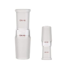 Glass Reducing Connecting Adapter, Borosilicate Glass from 24/40 Outer to 29/42 Inner Glass Joint Connecting Adapter for Laboratory Lab Supply