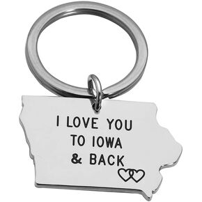 State Map Keychain Long Distance Relationship Gifts Country Map Keyring Best Friend Moving Away Gift