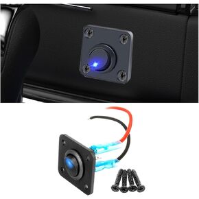 3 Gang Rocker Toggle Switch Panel, DC 12V 20A Waterproof USB Charger Rocker Switch Panel LED Breaker, Round Lighted ON Off SPST Switch Control for Car Yacht Bus Boat Camper Trailer (3 Gang)