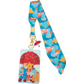 LOUNGEFLY Disney Winnie The Pooh and Friends Rainy Day Lanyard