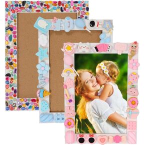ZALIAFEI 3PCS Mosaic Photo Frame Craft Kit, DIY Crafts for Kids & Crafts for Girls 8-12, Gifts for Girls 10-12 Years Old, Arts and Crafts for 10 Year Old Girls - Kids Picture Frame