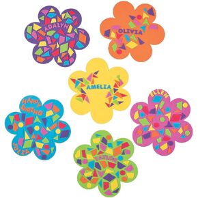 Do It Yourself Foam Mosaic Flower Kit -24 - Crafts for Kids and Fun Home Activities