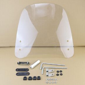 Univeral Motorcycle Windscreen 17.2" x 16.5" Large Size Wind Splitter Wind Deflector Fit for Honda PCX150 Yamaha Zuma Scooter Chinese Mopeds Windshields