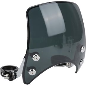Motorcycle Windshield Headlight Fairing 180° Adjustable Wind Deflector for 38‑41mm/1.5‑1.6in Front Fork, Mounted on The Front Fork Axle Near The Headlight (Black)