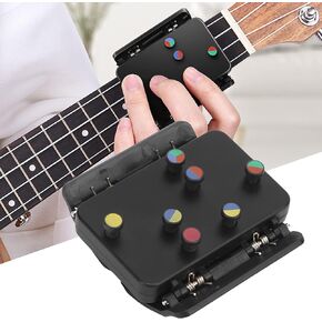 Ukulele Aid Easy Press Kit Chord Assisted Learning Tool, Ukulele Attachment Eliminates Finger Pain Ukulele Chord Trainer for 23 Inches and 26 Inches, One Color One String Black (1)