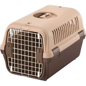 Richell Pet Travel Carrier Size Small in Brown, Travel Carrier or Crate for Dogs & Cats up to 11 lbs. in Kuwait