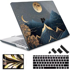 May Chen Case Compatible for 13.5" Microsoft Surface Laptop 5/4/3 with Metal Palm Rest Model 1951/1868, Plastic Hard Shell Case with Screen Protector + Keyboard Cover + Dust Plug,Stone