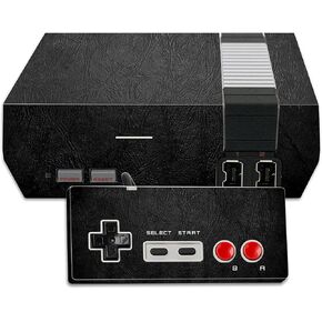MightySkins Skin Compatible with Nintendo NES Classic Edition wrap Cover Sticker Skins Black Leather