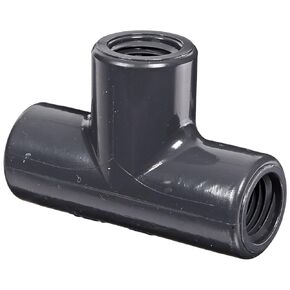 Spears 805 Series PVC Pipe Fitting, Tee, Schedule 80, 1-1/2" NPT Female