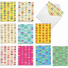 The Best Card Company - 10 Blank Note Cards for Kids (4 x 5.12 Inch) - Cute Assorted Boxed Notecards, Fun Child Cards - Life's A Hoot M6630OCB