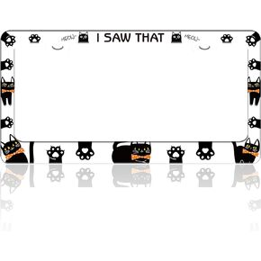 Beautiful Colorful Butterfly License Plate Frame Funny Watercolor Insect License Plate Holder for Front and Rear Car Tags Stainless Steel Car Decoration with Screws 6.3 X 12.2 in