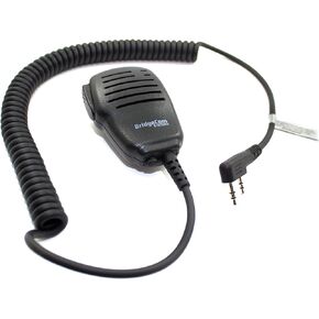 BridgeCom BCS-200 Shoulder Speaker Mic K-1 Plug IP-54 Rated for DMR and Analog AnyTone, Kenwood, Woxun Amateur Ham Business Portable Two Way Radio